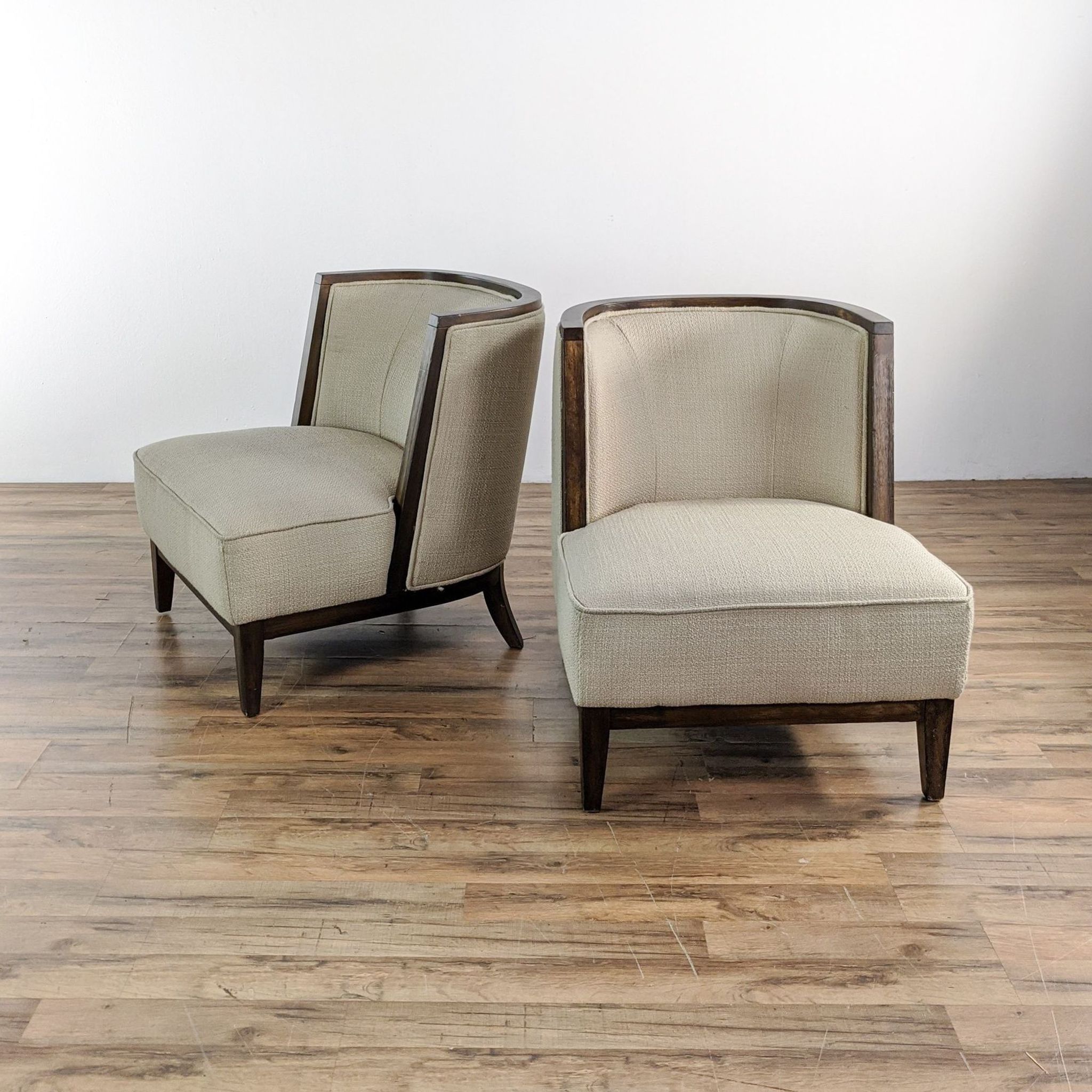 Pair of Barrel Back Slipper Chairs - image 0