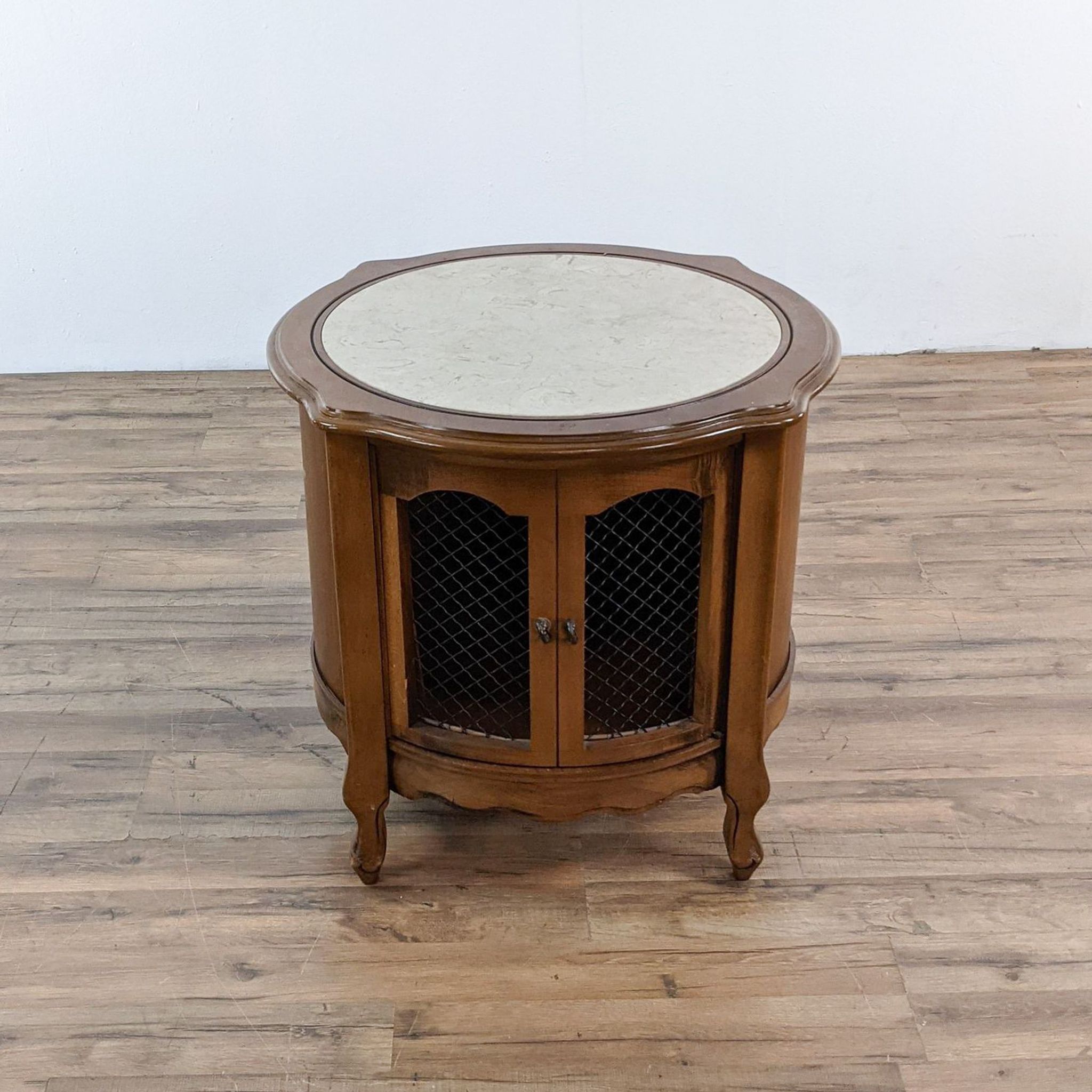 Vintage Stone Top Drum Table - image 0
