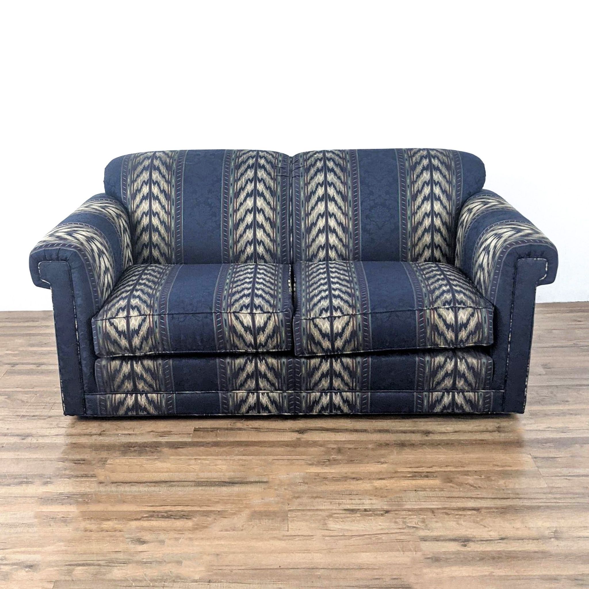 Blue Upholstered Loveseat - image 0