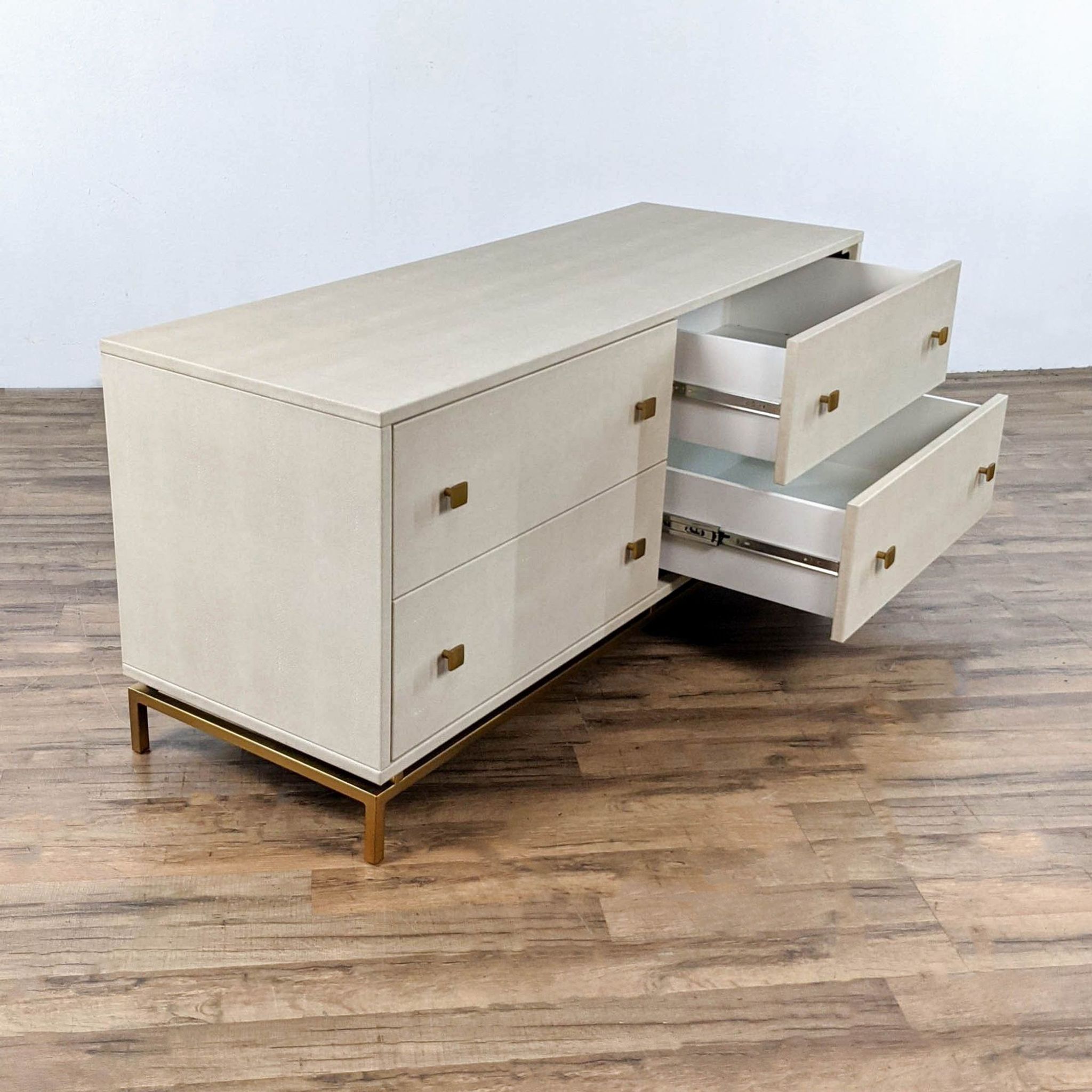 ivory shagreen dresser Embossed Low | CB2 - $743 | Kashew 23BFCM2025ACCESSORIES