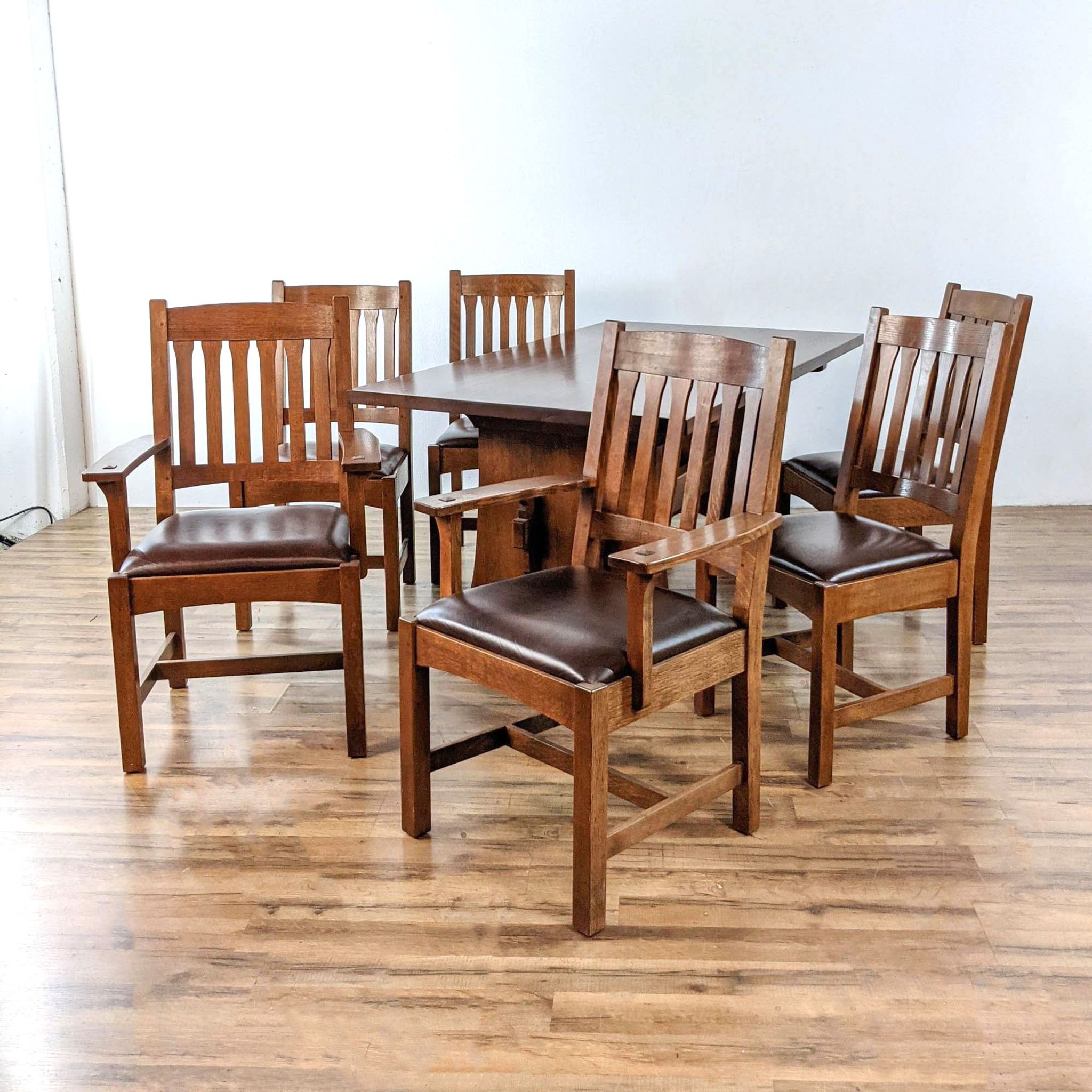Stickley Solid Oak Mission Collection Dining Set - image 0