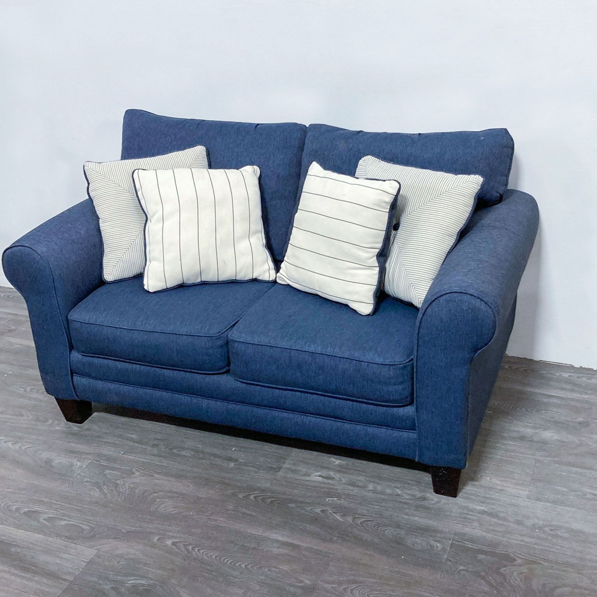 Raymour & Flanigan Blue Loveseat - image 0